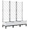 vidaXL Haveplantekasse med espalier og hjul 3 stk. Hvid PP
