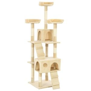 vidaXL kradsetr&aelig; til katte med sisal 170 cm beige