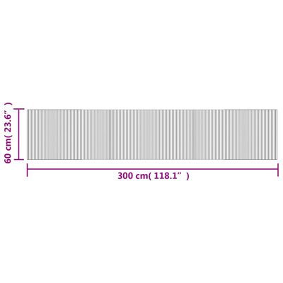 vidaXL gulvtæppe 60x300 cm rektangulær bambus grå