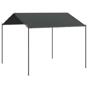 vidaXL pavillon 3x3 m st&aring;l og stof antracitgr&aring;