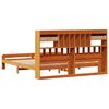 vidaXL seng med reol uden madras 150x200cm massivt fyrretræ gyldenbrun