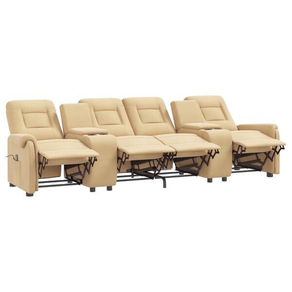 vidaXL 4-personers massagestol med kopholdere cremefarvet