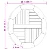 vidaXL rund bordplade 2,5 cm 60 cm massivt teaktr&aelig;