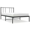 vidaXL sengeramme med sengegavl 90x190 cm metal sort