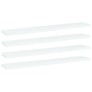 vidaXL boghylder 4 stk. 60x10x1,5 cm konstrueret tr&aelig; hvid
