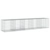 vidaXL gabionkurv med cover 500x100x100 cm galvaniseret jern