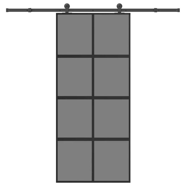 vidaXL skyded&oslash;r med hardwares&aelig;t 90x205 cm h&aelig;rdet glas og aluminium