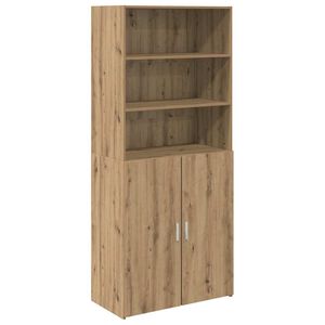 vidaXL Highboard Artisan Egetr&aelig; 80 x 42,5 x 185 cm Konstrueret tr&aelig;