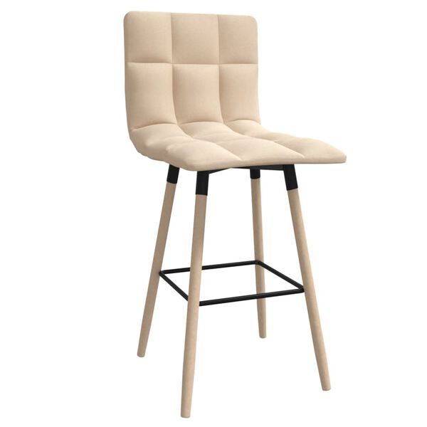 vidaXL barstol stof cremefarvet