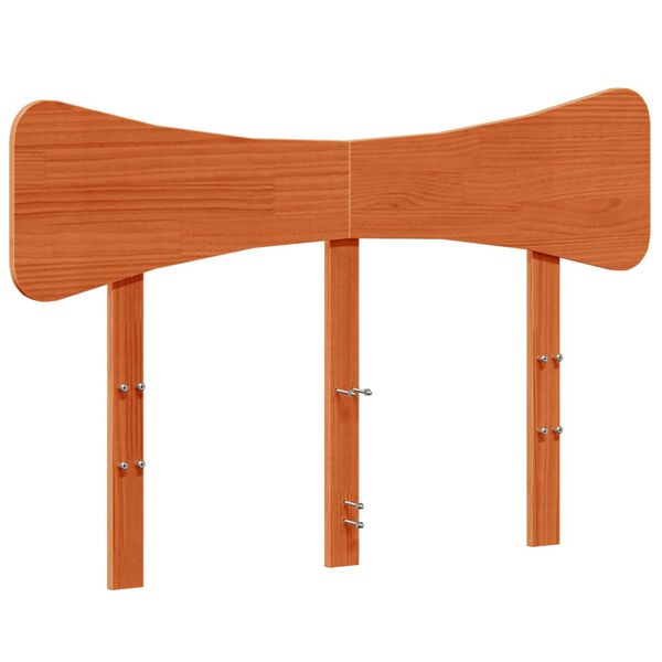 vidaXL sengegavl 135 cm massivt fyrretr&aelig; gyldenbrun