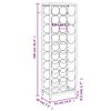 vidaXL vinreol til 27 flasker 34x18x100 cm smedejern sort