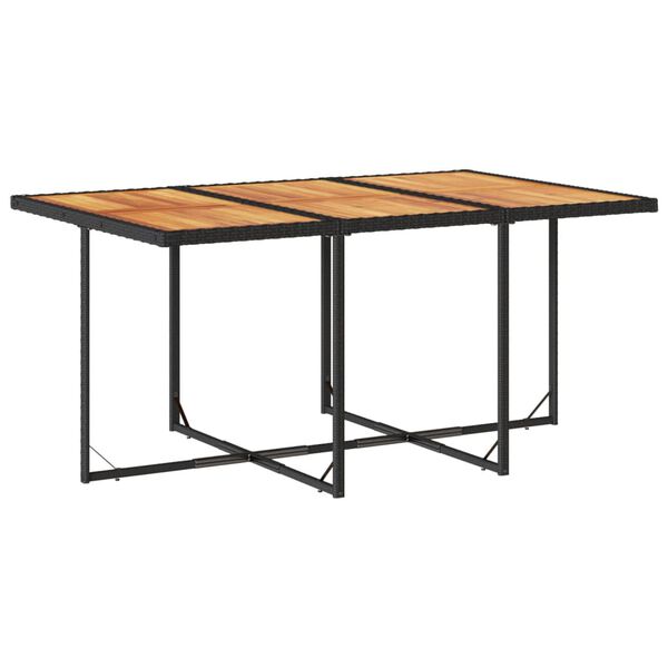 vidaXL spisebordss&aelig;t til haven 11 dele med hynder polyrattan sort