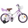 vidaXL B&oslash;rnecykel Med Tr&aelig;nehjul 12 tommer til 2-4 &aring;r gamle Lilla