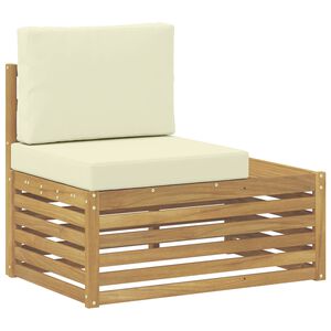 vidaXL Udend&oslash;rs Sektionel Sofa Enheder med pude Hvid og cremefarvet