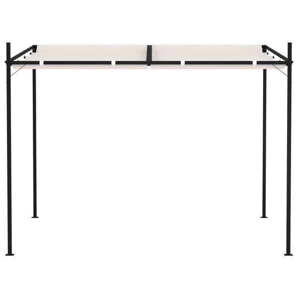 vidaXL havepavillon med udtr&aelig;kkeligt tag 300x300x233 cremefarvet