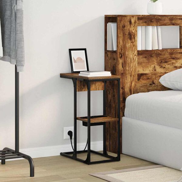 vidaXL Natskab R&oslash;get eg 41,5 x 26 x 60,5 cm Konstrueret tr&aelig;