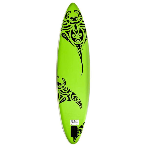 vidaXL oppusteligt paddleboardsæt 320x76x15 cm grøn