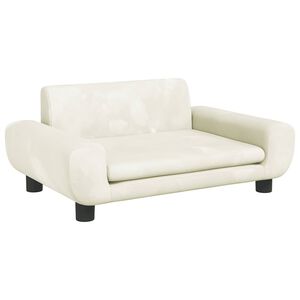 vidaXL sofa til børn 70x45x33 cm velour cremefarvet