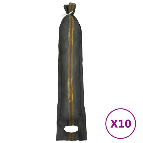 vidaXL sands&aelig;kke 10 stk. 103x25 cm HDPE m&oslash;rkegr&oslash;n