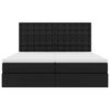 vidaXL Seng med opbevaring og madras Sort 180 x 200 cm Faux l&aelig;der