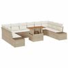 vidaXL Havesofa S&aelig;t med pude 11 pcs Beige og creme