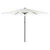 vidaXL haveparasol med st&aring;lstang 288x288x225 cm hvid