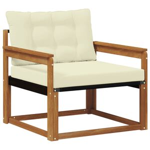 vidaXL Udend&oslash;rs sofagruppe Massiv akacietr&aelig; og Textilene Naturfarvet