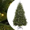 vidaXL Kunstigt juletr&aelig; 240 cm 300 LED'er Varm hvid PVC og St&aring;l Gr&oslash;n