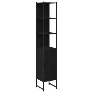 vidaXL Badev&aelig;relsesskab Sort eg 33 x 33 x 185,5 cm Konstrueret tr&aelig;