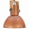 vidaXL industriel h&aelig;ngelampe 25 W rund 42 cm E27 mangotr&aelig; kobberfarve