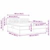 vidaXL Seng med LED -strimmellys Gr&aring;brun 180 x 200 cm Stof