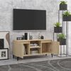 vidaXL tv-skab med metalben 103,5x35x50 cm sonoma-eg