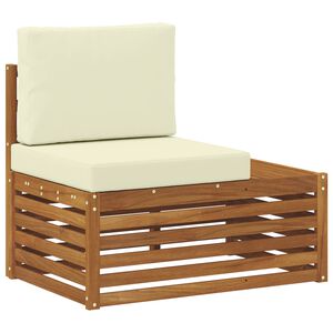 vidaXL Udend&oslash;rs end sofa Naturfarvet 91 x 63 x 73 cm Massivt Akacietr&aelig;