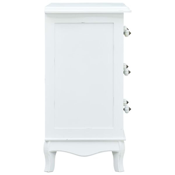 vidaXL sk&aelig;nk med 4 skuffer 65,5 x 35 x 68 cm MDF hvid