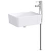 vidaXL Vask med armatur og afl&oslash;b Krom 40,5 x 30,5 x 13 cm Keramik