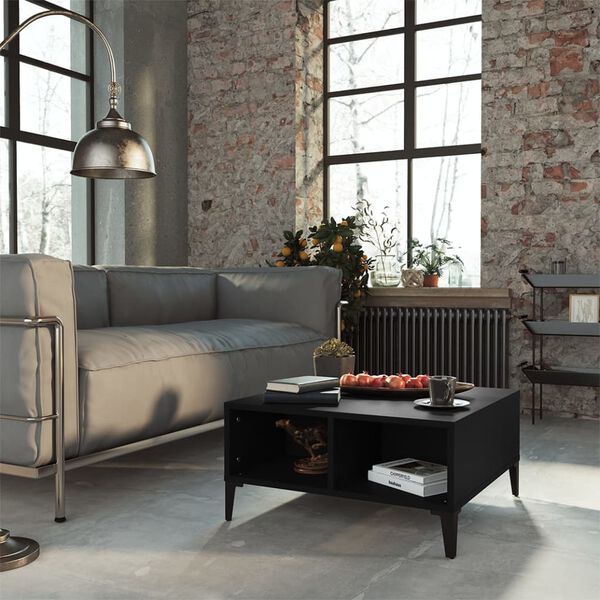 vidaXL sofabord 60x60x30 cm konstrueret træ sort