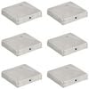 vidaXL pyramideformede stolpeh&aelig;tter 6 stk. 91x91 mm galvaniseret metal