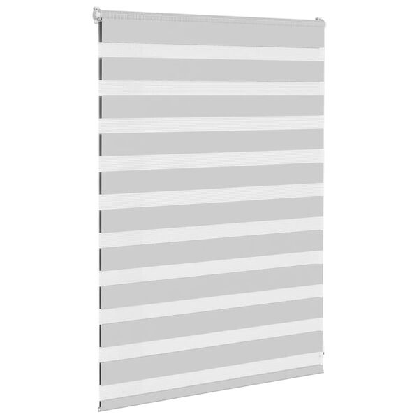 vidaXL zebragardin lysegr&aring; 115x100 cm stofbredde 110,9 cm polyester