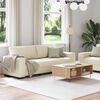 vidaXL Sofa 2 pcs Beige 221 x 77 x 82 cm Linned-blandet stof