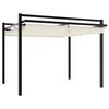 vidaXL pavillon med sammenrulleligt tag 3x3 cm aluminium cremefarvet