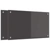 vidaXL K&oslash;kkenbacksplash 2 pcs M&oslash;rkegr&aring; 70 x 40 cm h&aelig;rdet glas