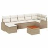 vidaXL Havesofa S&aelig;t med pude 8 pcs Beige polyrattan