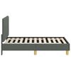 vidaXL Sengestel til tumling med hovedgærde Mørkegrå 70 x 140 cm Stof
