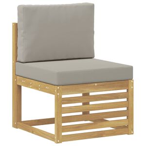 vidaXL Udend&oslash;rs Mellem Sofa Massivt Akacietr&aelig; Hvid