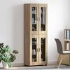 vidaXL Highboard FLORIN Sonoma eg 60 x 35 x 182 cm Konstrueret tr&aelig;
