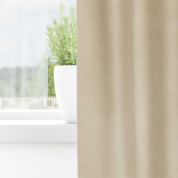 vidaXL M&oslash;rkl&aelig;gningsgardiner 2 pcs Creme 140 x 245 cm Fl&oslash;jl