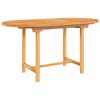 vidaXL havebord med udtr&aelig;k 110-160x80x75 cm massivt teaktr&aelig;