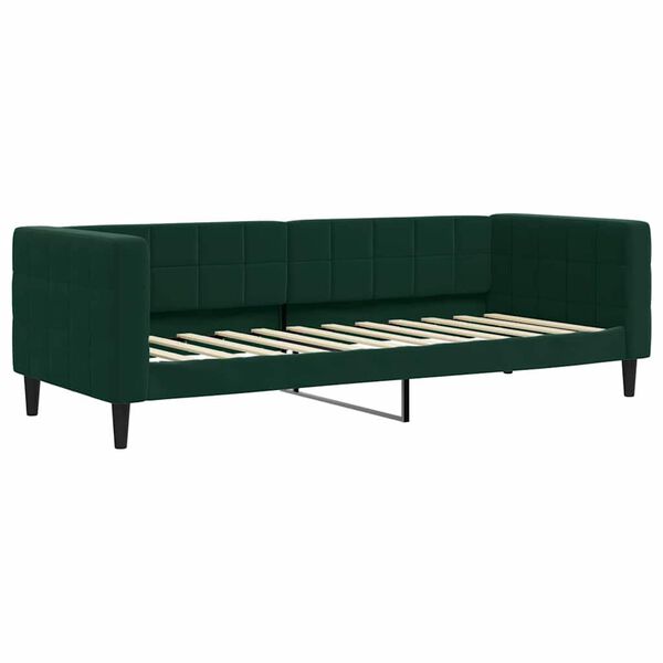 vidaXL daybed 80x200 cm velour m&oslash;rkegr&oslash;n