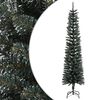vidaXL kunstigt smalt juletr&aelig; med juletr&aelig;sfod 240 cm PVC gr&oslash;n