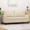 vidaXL 2-personers sofa 140 cm stof cremefarvet